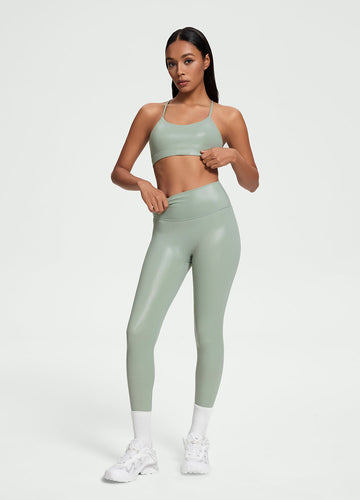 Lux Faux Leather ⅞-Length Leggings
