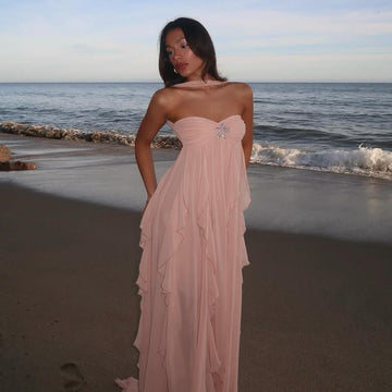 Camille - Ruffle Strapless Maxi Dress