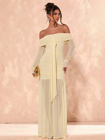 Marielle Ruched Glow Gown