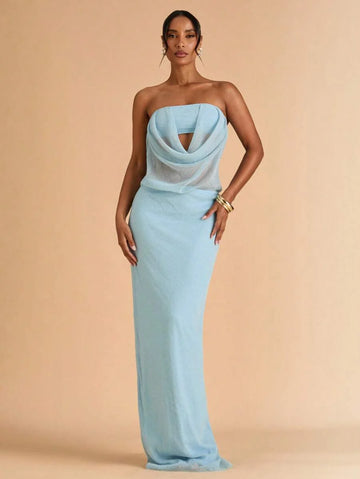 Solène Metallic Beach Gown