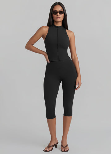 Flattering High-Waisted Sculpt Capri Leggings
