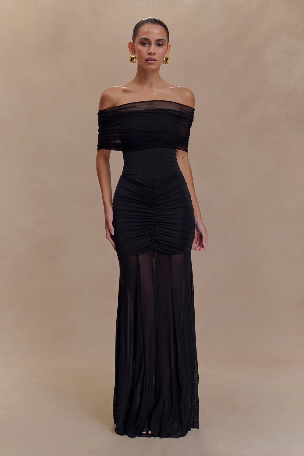 Noir Goddess Maxi Dress