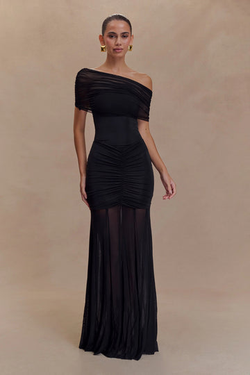 Noir Goddess Maxi Dress
