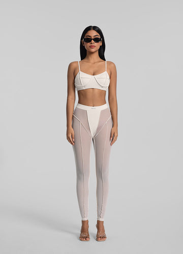 Semi-Sheer High-Waisted Leggings for a Sleek, Sculpted Look