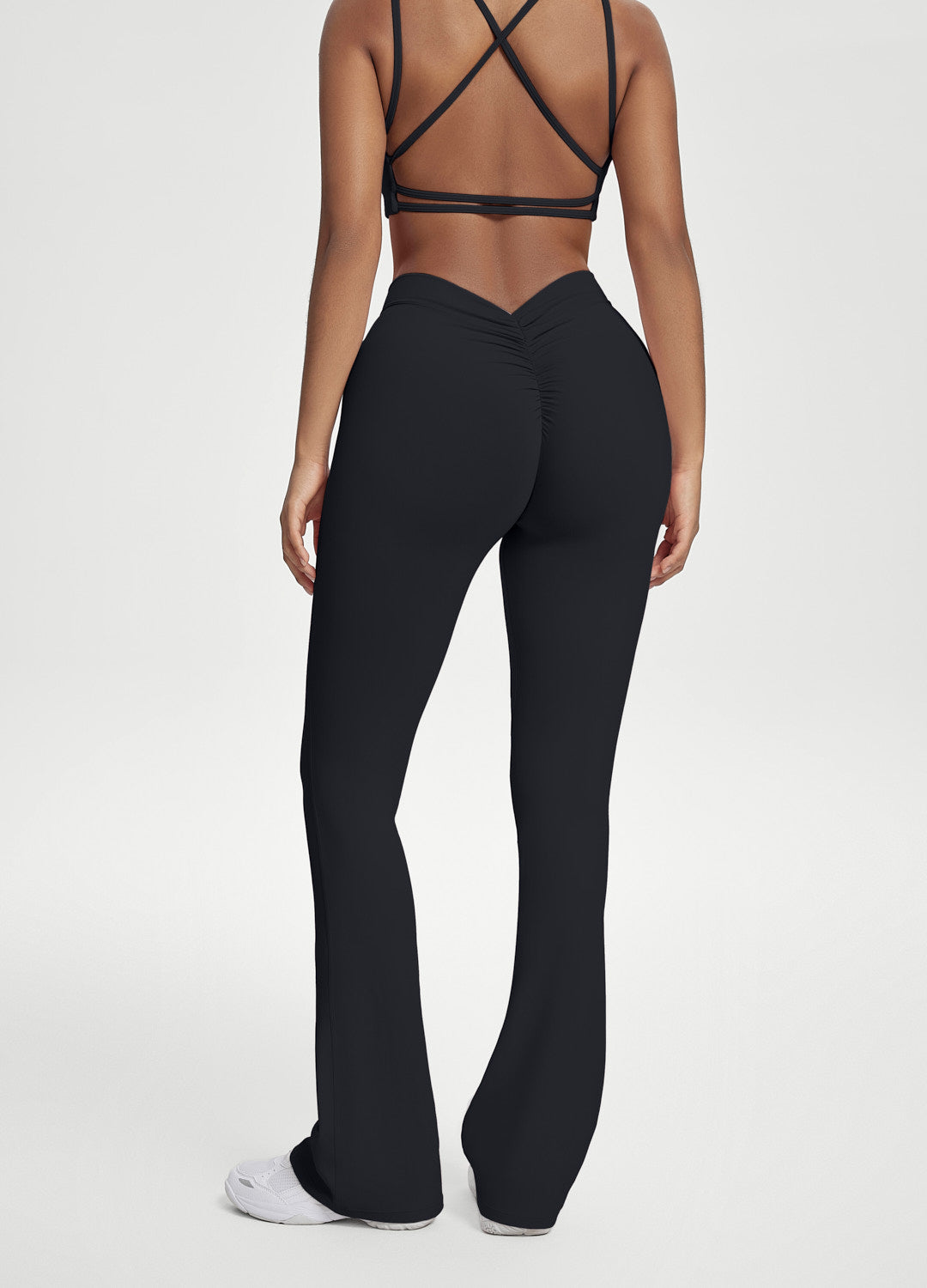 Scrunch-Back Flare Leggings