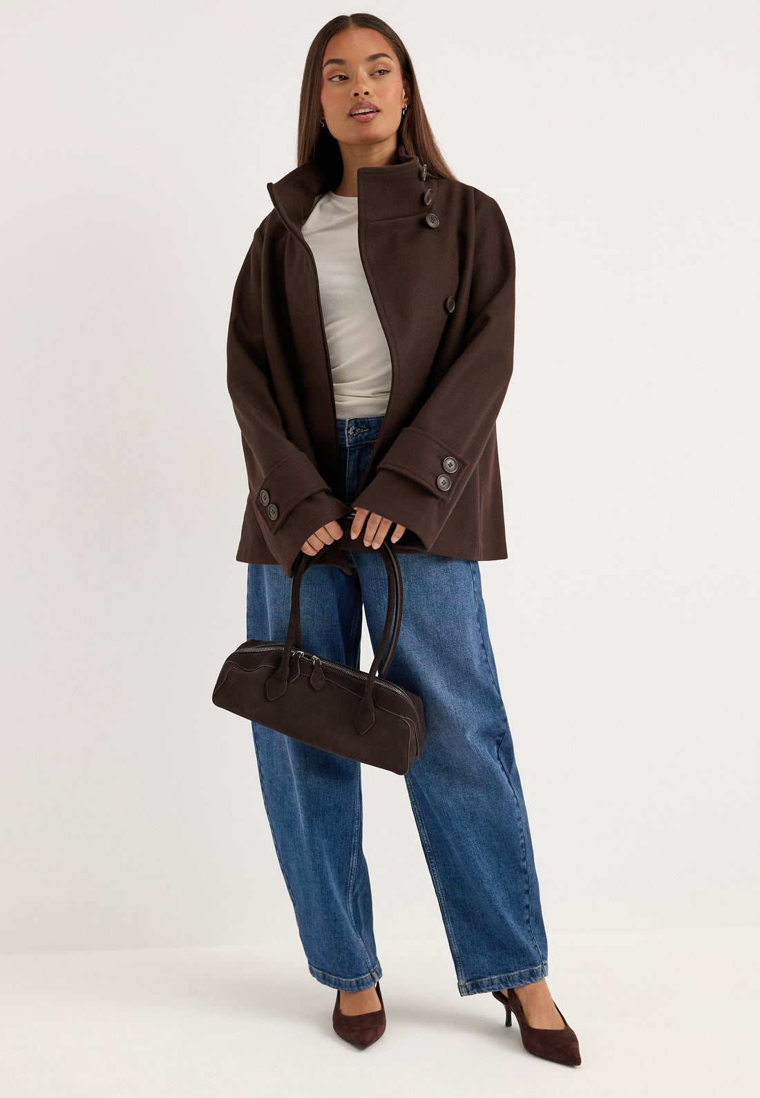 High Neck Short Coat