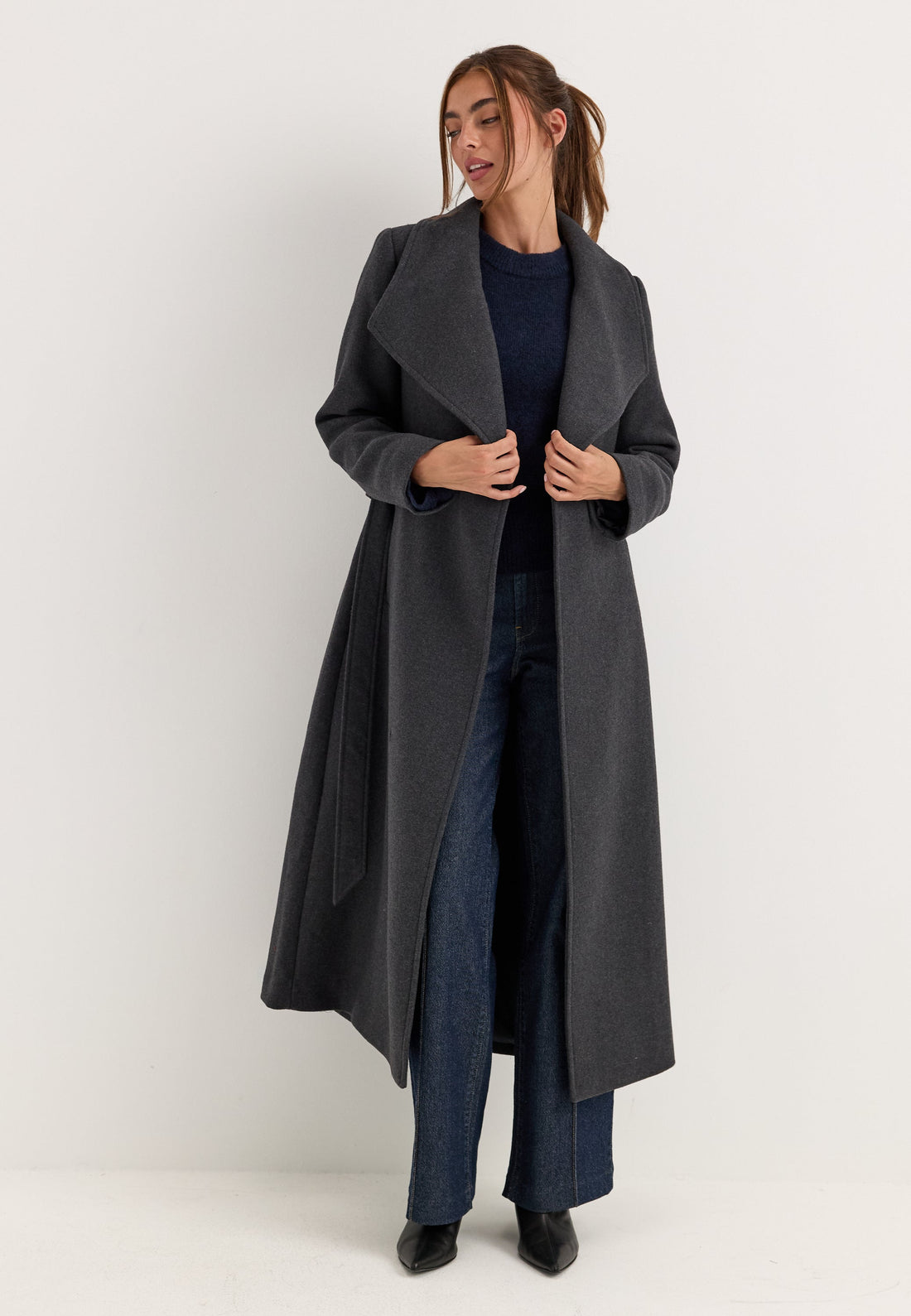 Long Wool Blend Coat