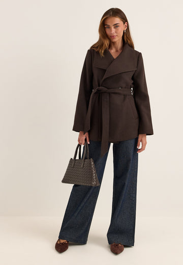 Short Wool Blend Coat