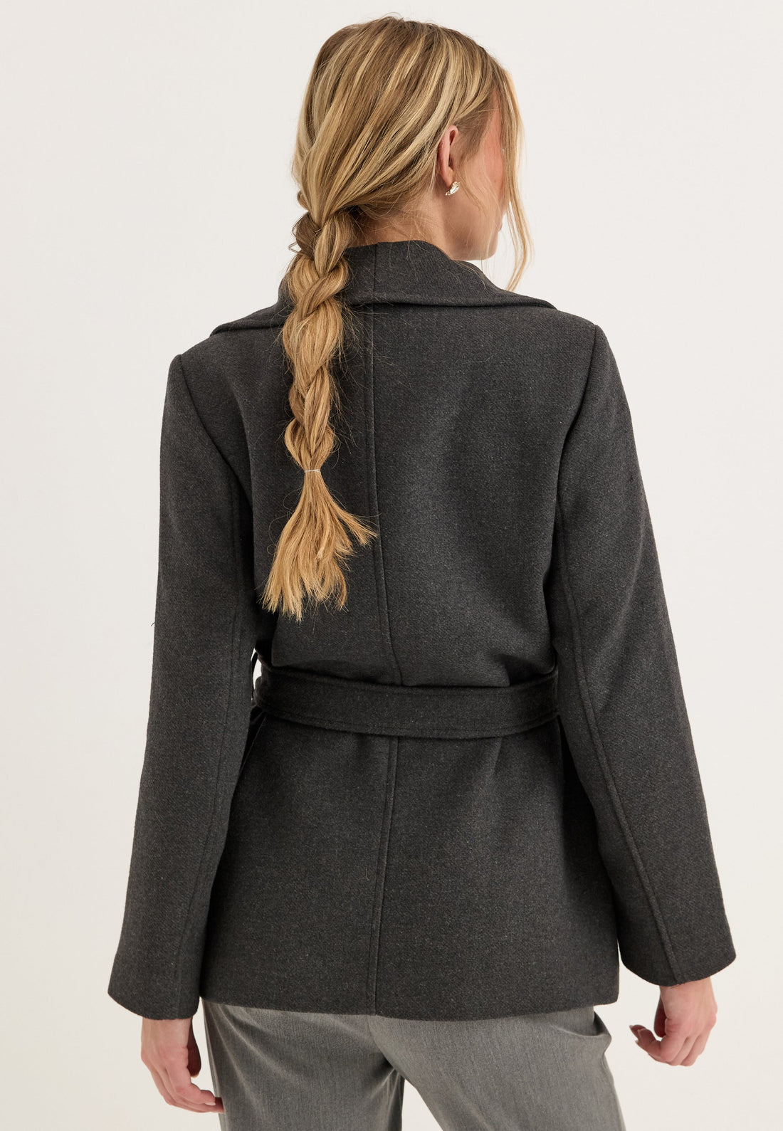Short Wool Blend Coat