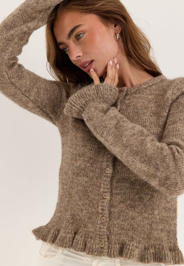 Knitted Frill Cardigan