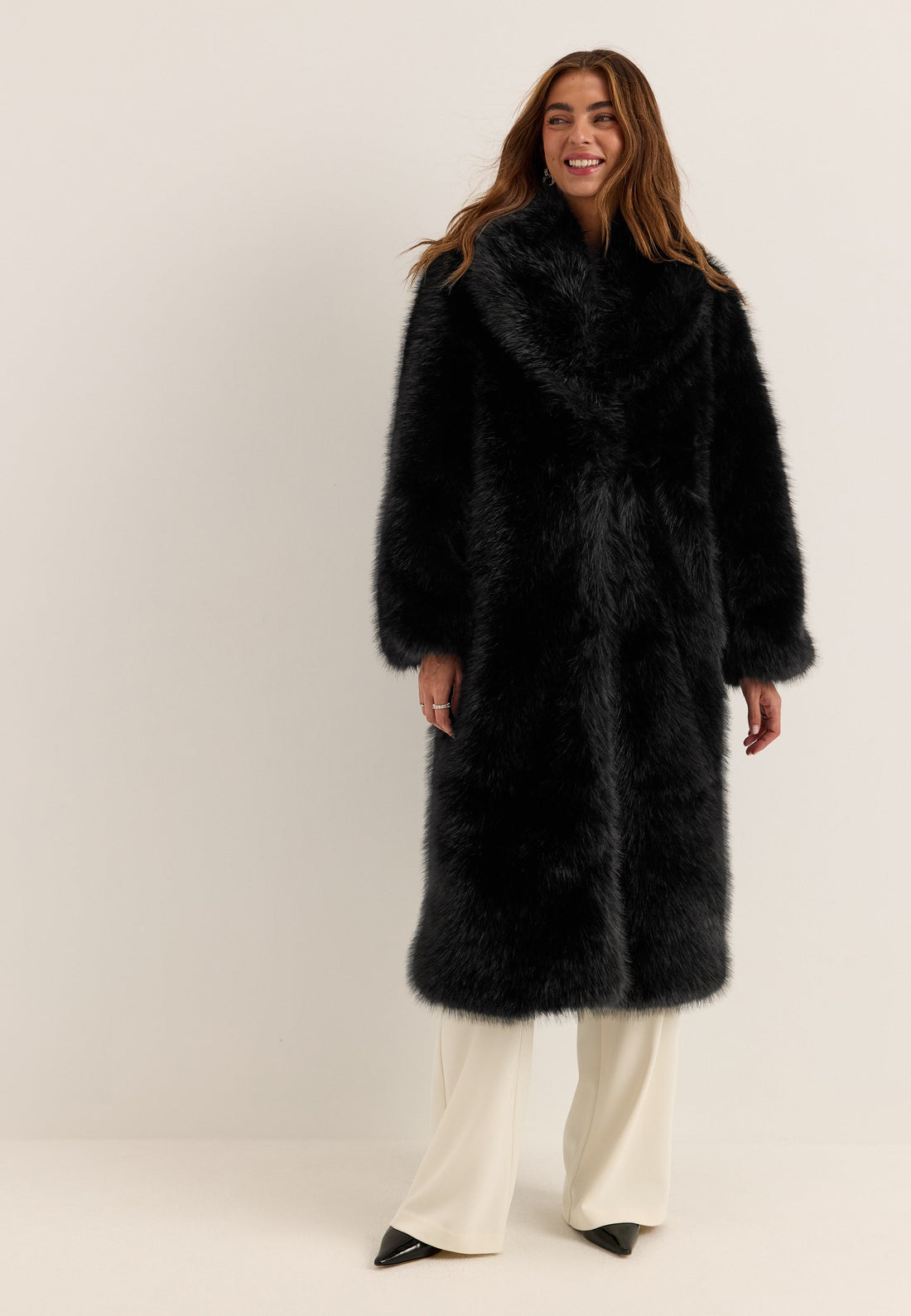 Long Faux Fur Coat