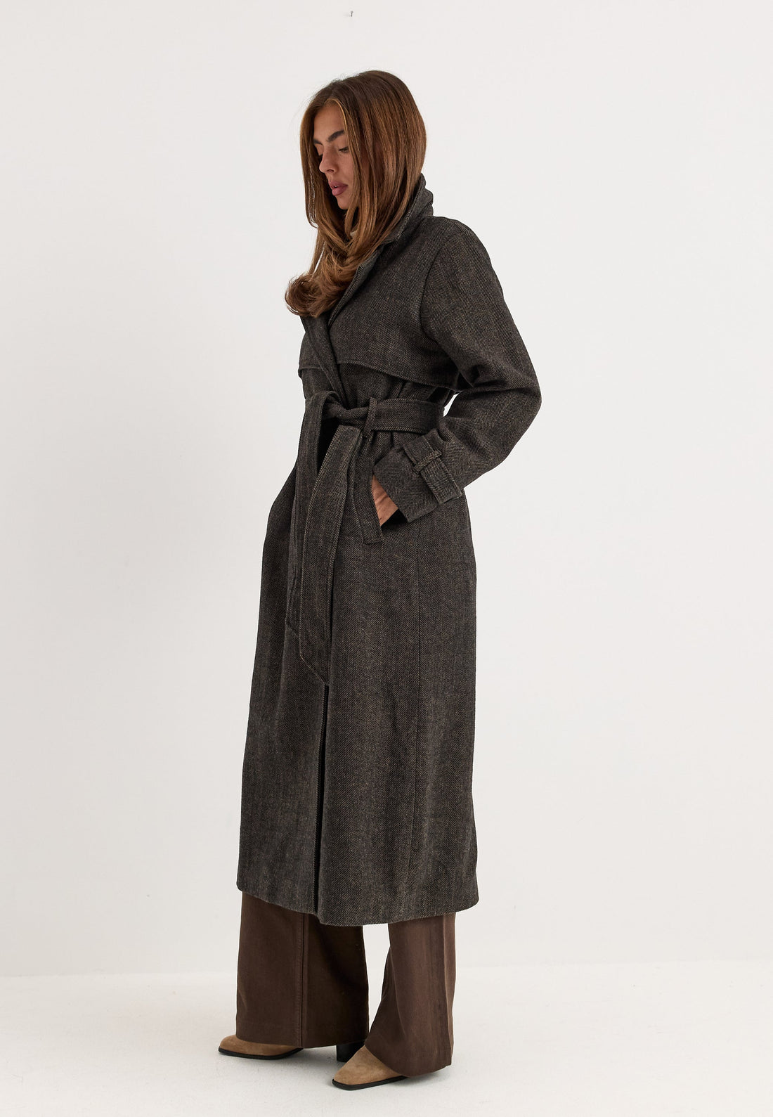 Tweed Trench Coat