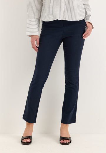 High Waist Stretchy Front Pocket Trousers