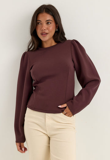 Shaped Puff Sleeve Top