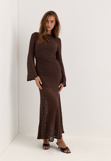 Long Sleeve Lace Maxi Dress