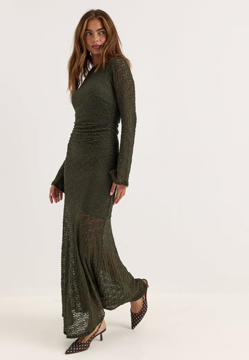 Long Sleeve Lace Maxi Dress