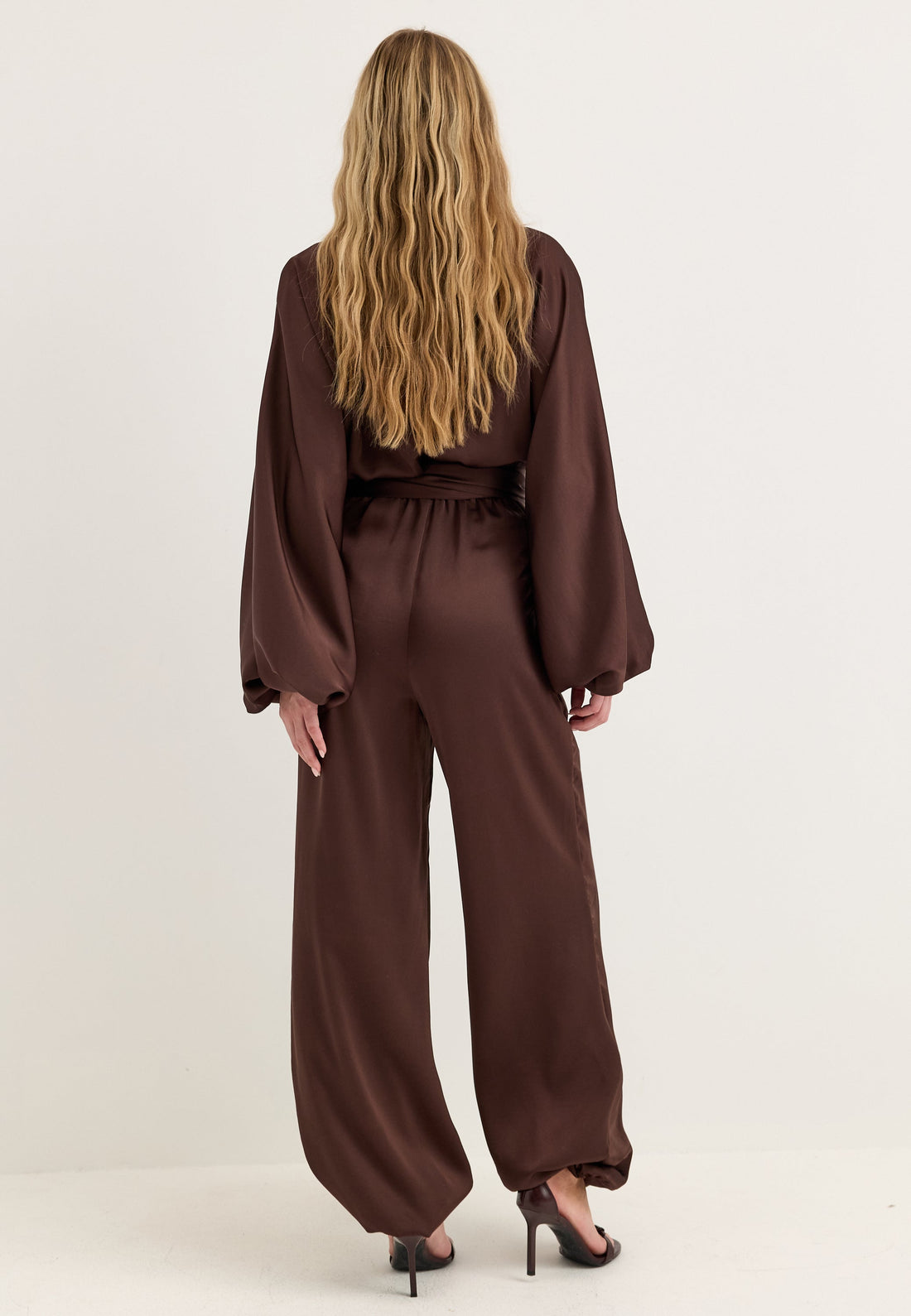Satin Bubble Hem Jumpsuit
