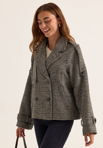 Wool Blend Short Coat