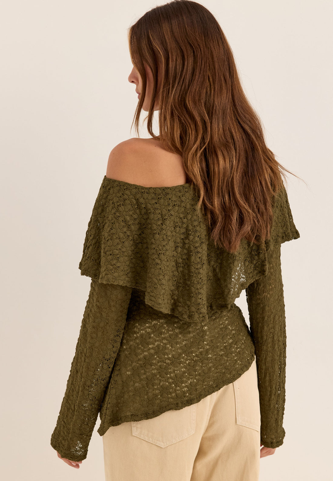 Asymmetric Lace Top