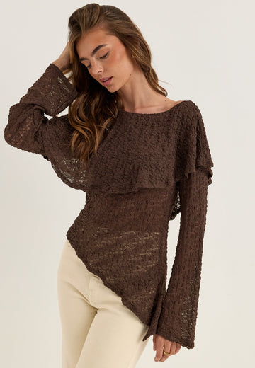 Asymmetric Lace Top
