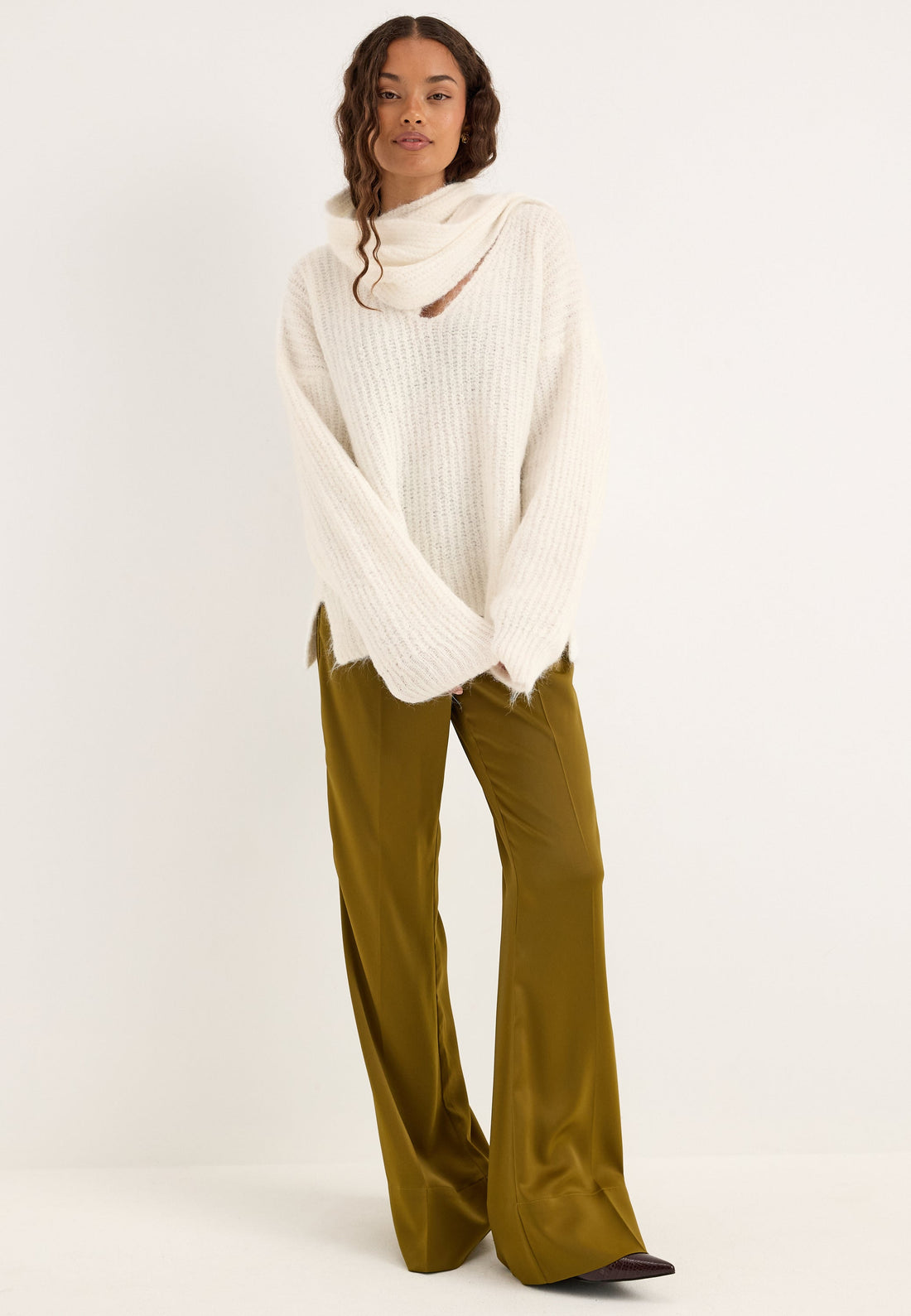Knitted Scarf Sweater