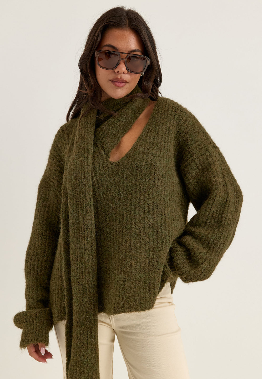 Knitted Scarf Sweater