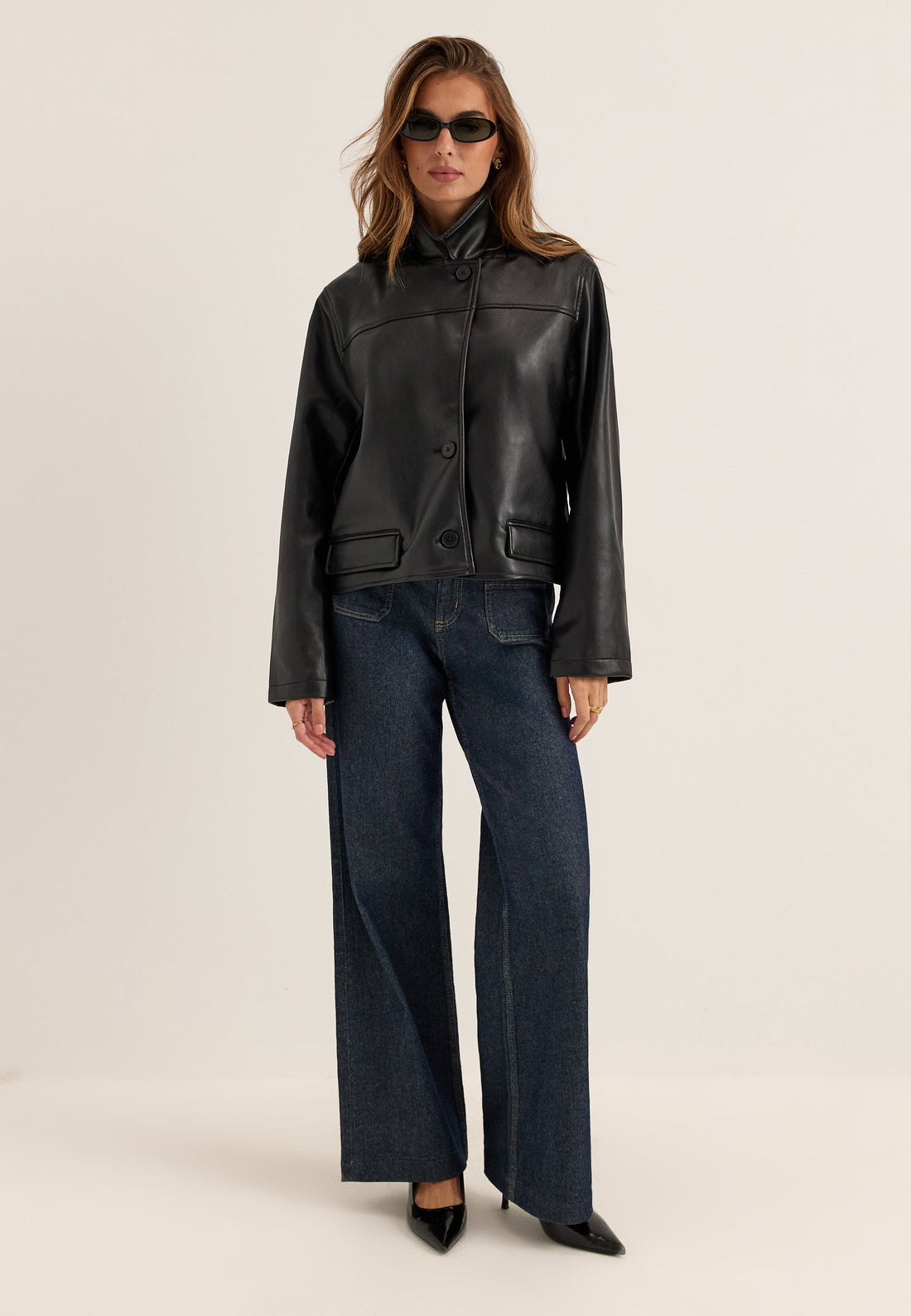 Remake Short PU Jacket