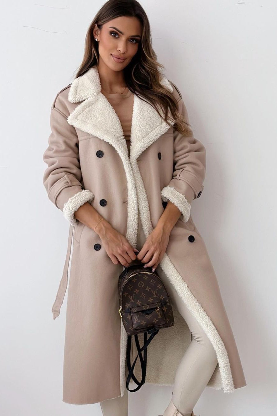 Reversible Fleece Stand Collar Coat