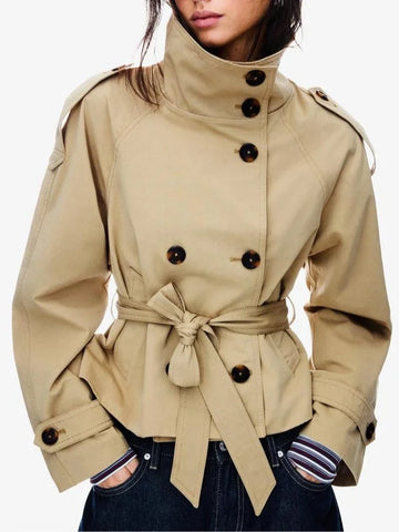 Cath | Short Belted Trench Coat
