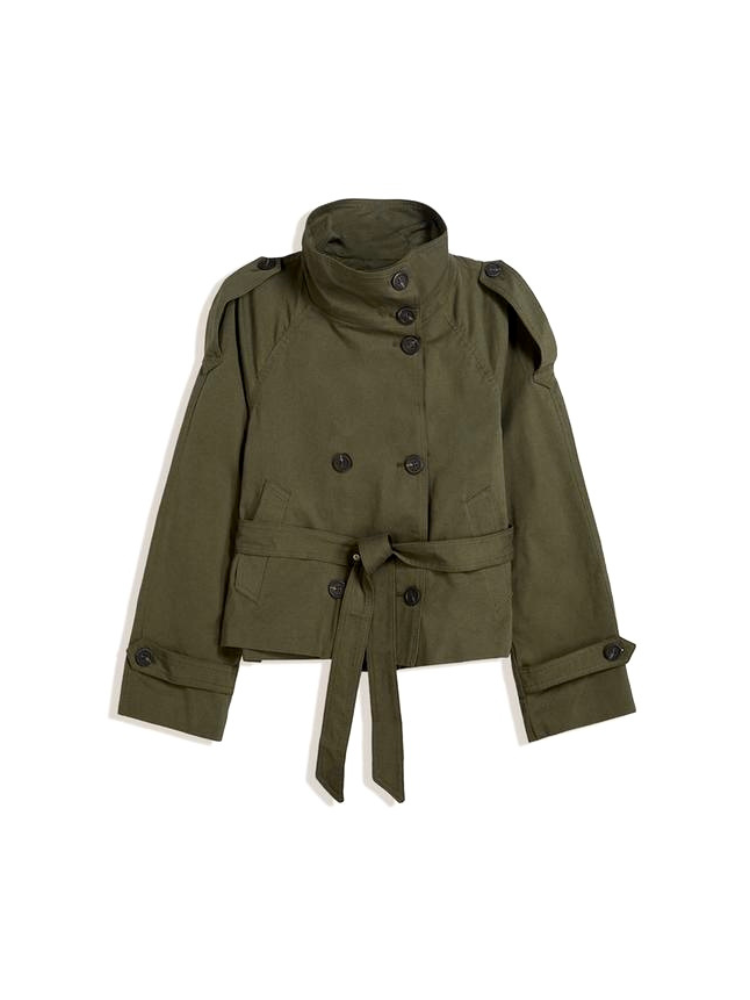 Cath | Short Belted Trench Coat