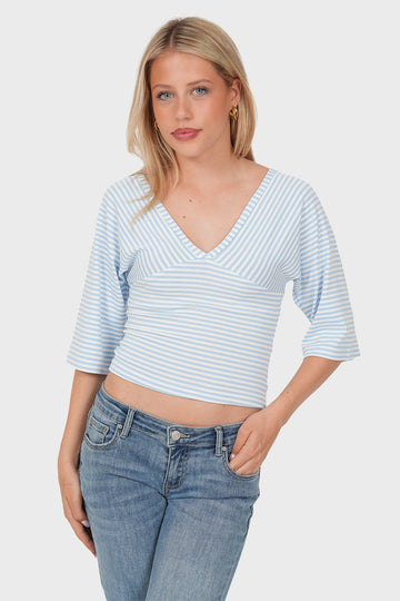 Flo top striped blue