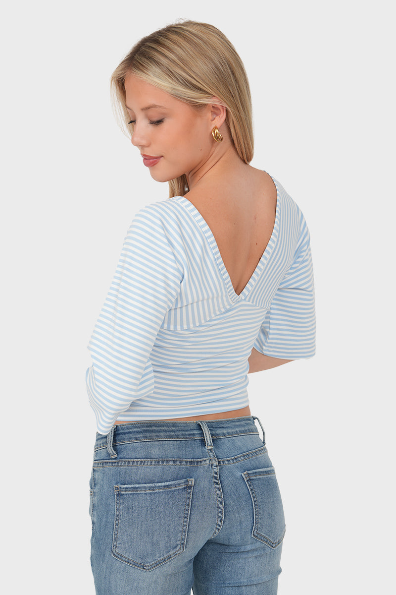Flo top striped blue
