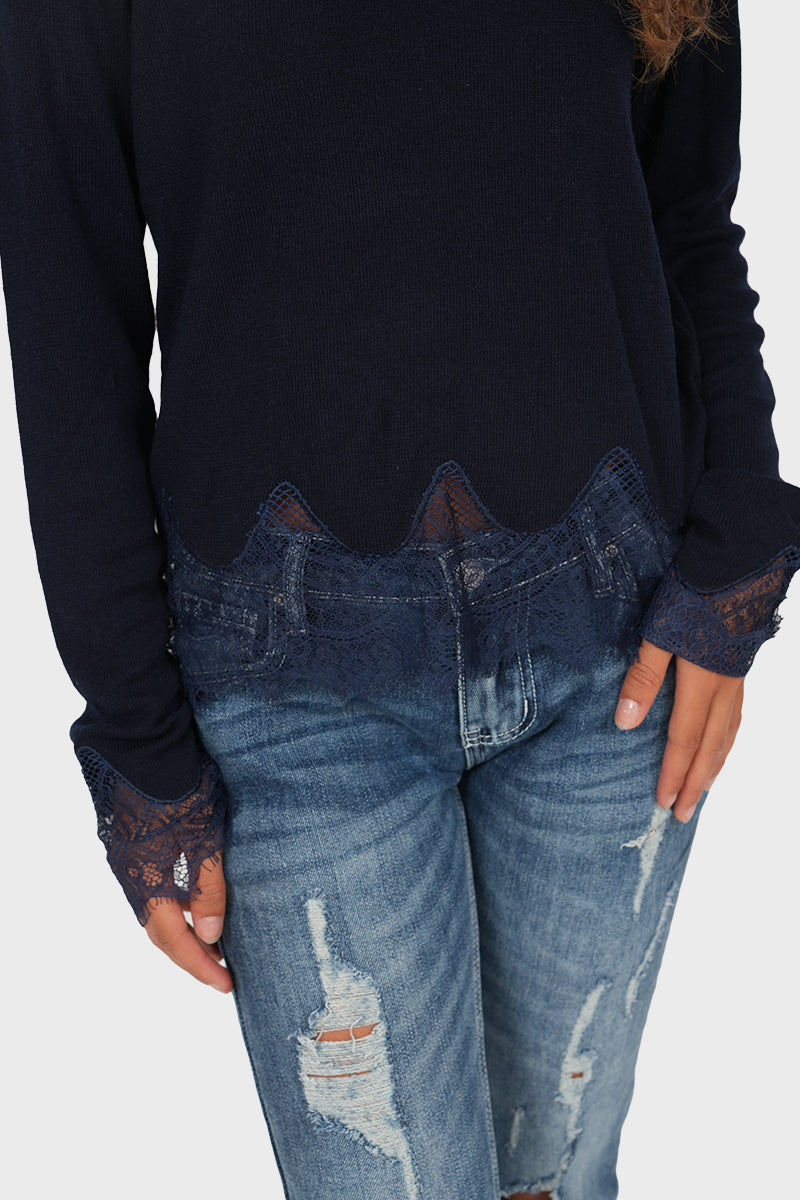 Camille navy sweater
