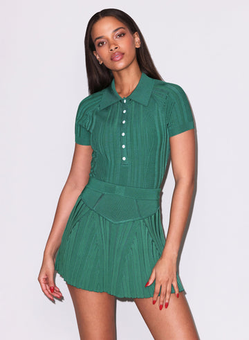 Rib Polo Bodysuit