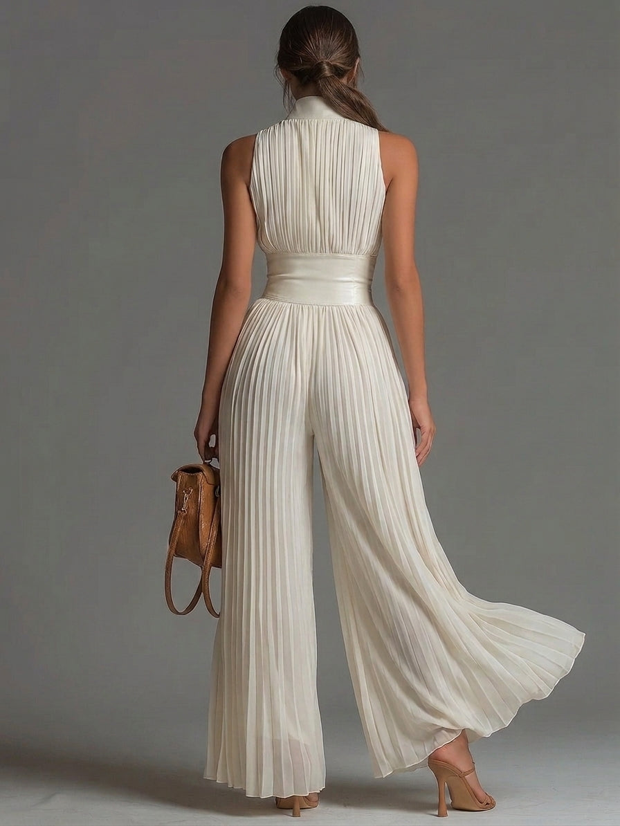 Crochet Knit Wide Leg Jumpsuit