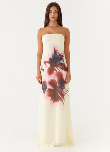 Larietta Strapless Maxi Dress White