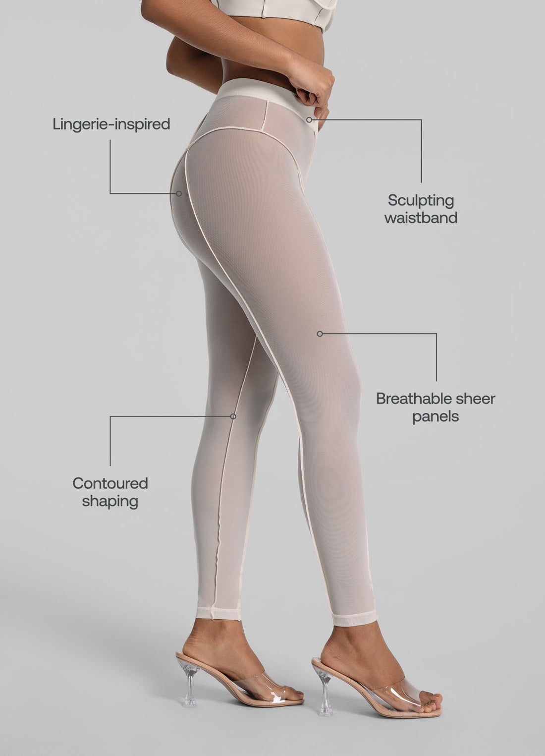 Semi-Sheer High-Waisted Leggings for a Sleek, Sculpted Look