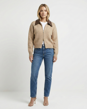 SIMONE ZIP THROUGH CARDIGAN