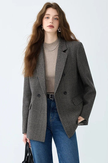 Woolen Casual Suit Blazer