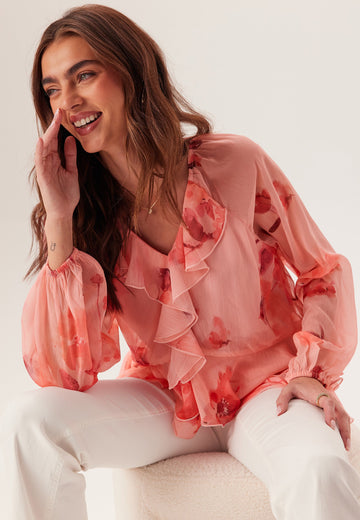 Frill Chiffon Blouse