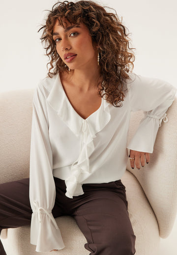 Frill Tie Blouse