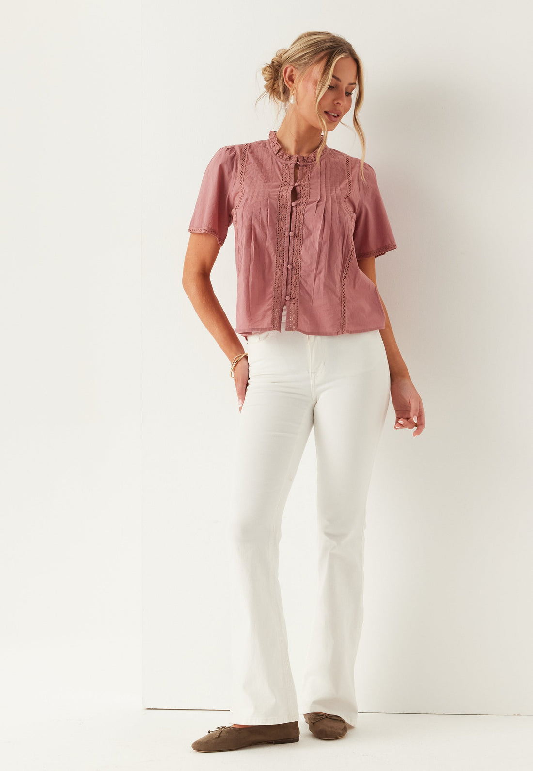 Pleated Detail Blouse