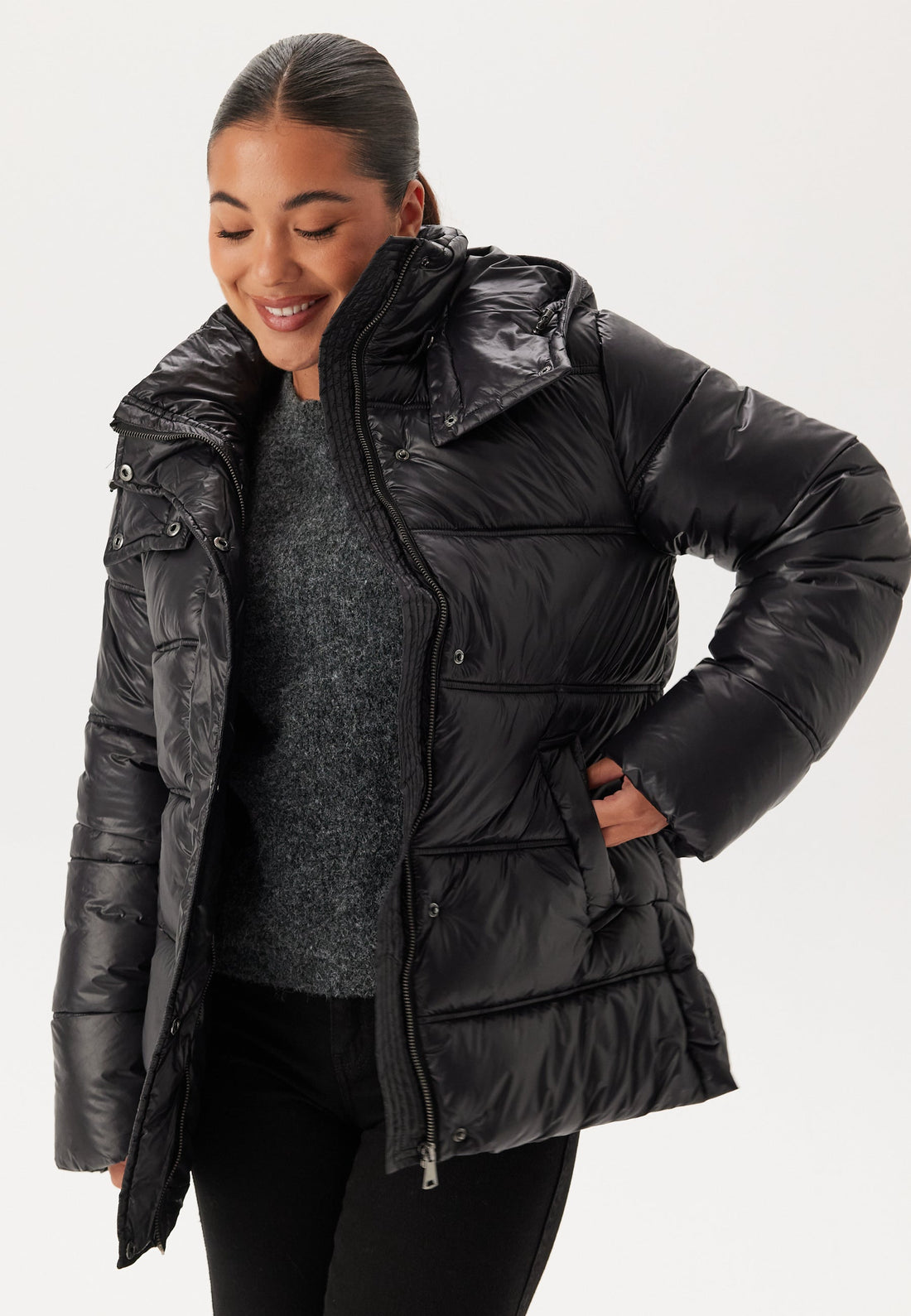 Semi Shiny Padded Jacket