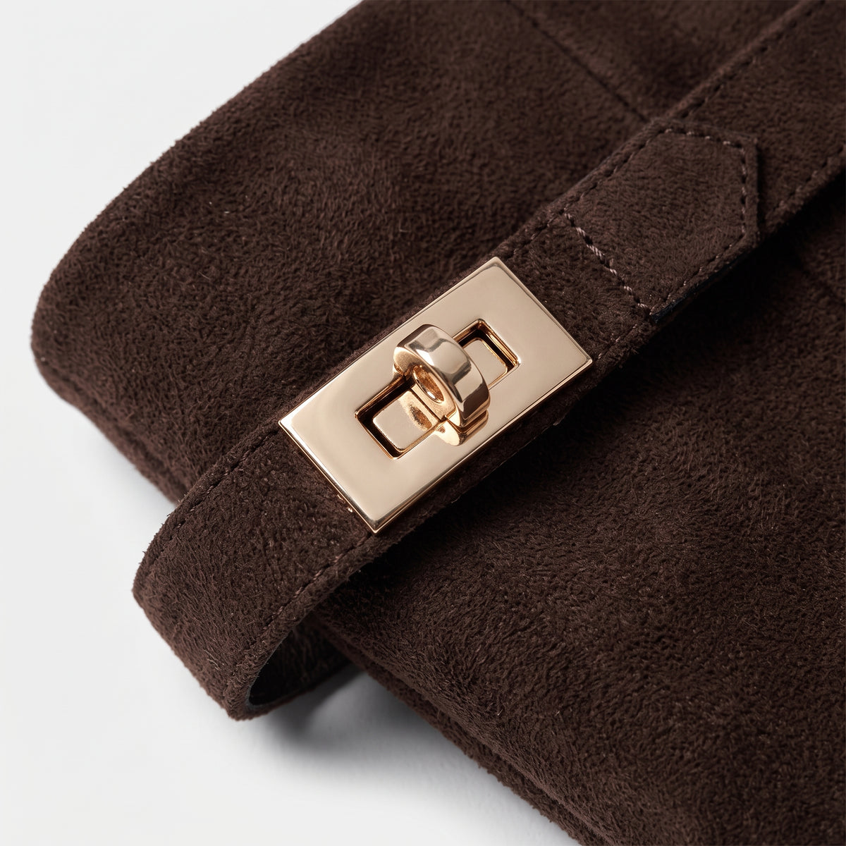 Suede Knee-High Boots — Brown