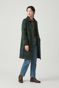 Women's Green Wool Wool-blend Coat