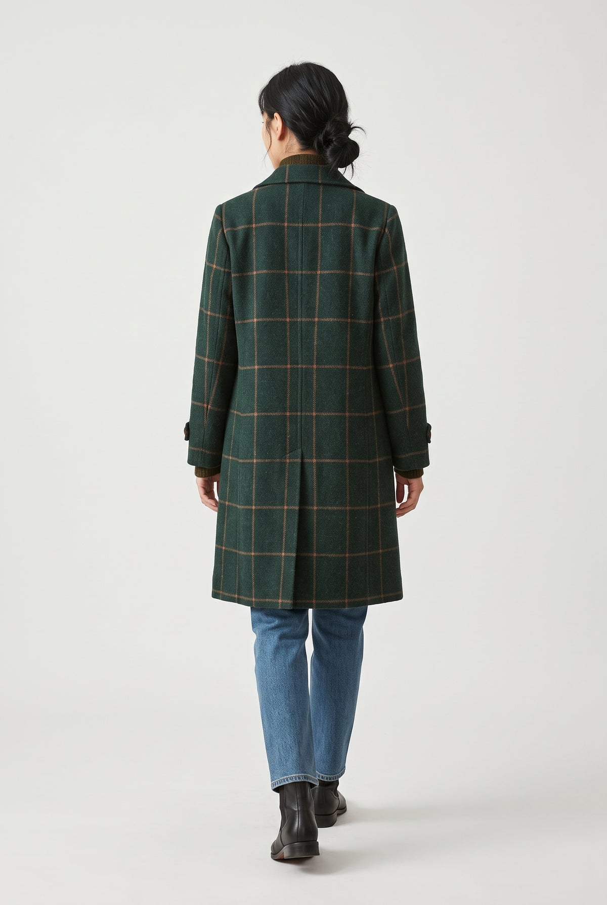 Women's Green Wool Wool-blend Coat