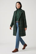 Women's Green Wool Wool-blend Coat