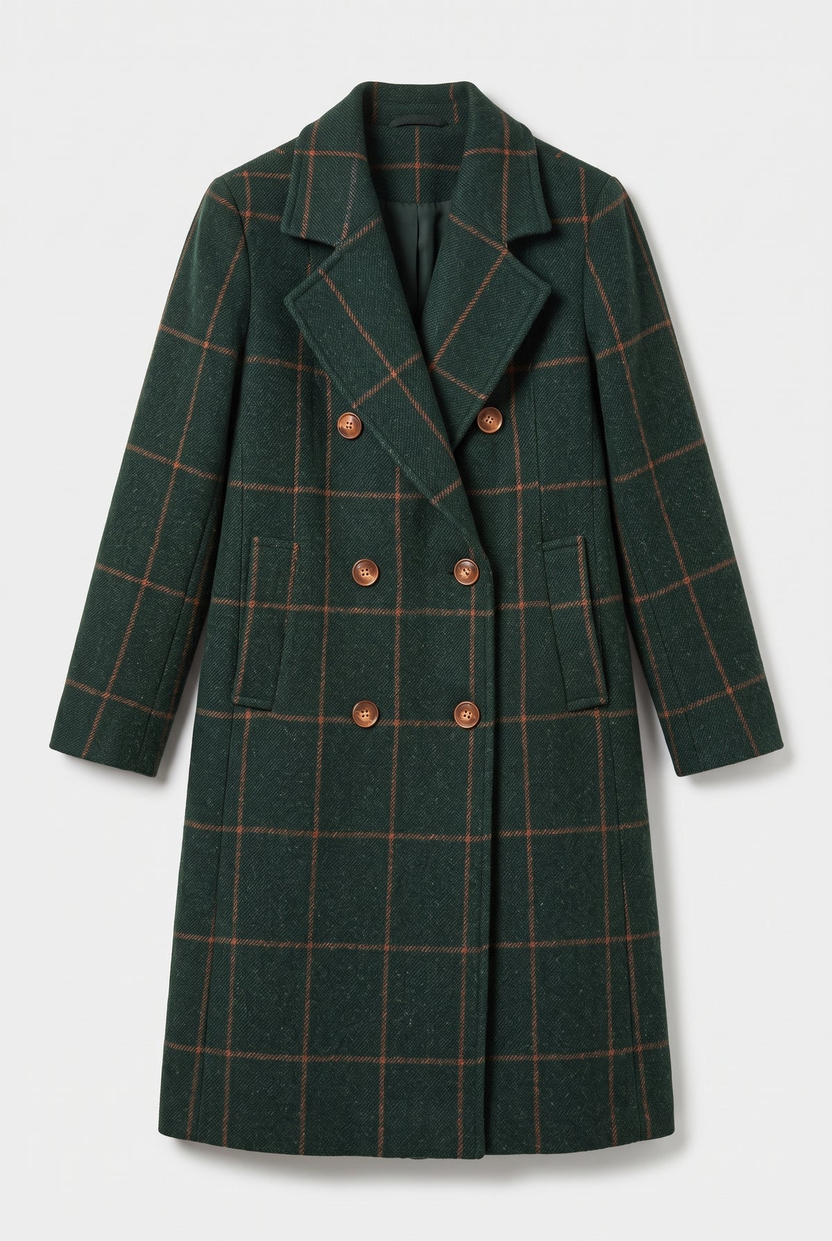 Women's Green Wool Wool-blend Coat