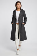 Black Long Trench Coat — Black