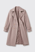 Black Long Trench Coat — Pink
